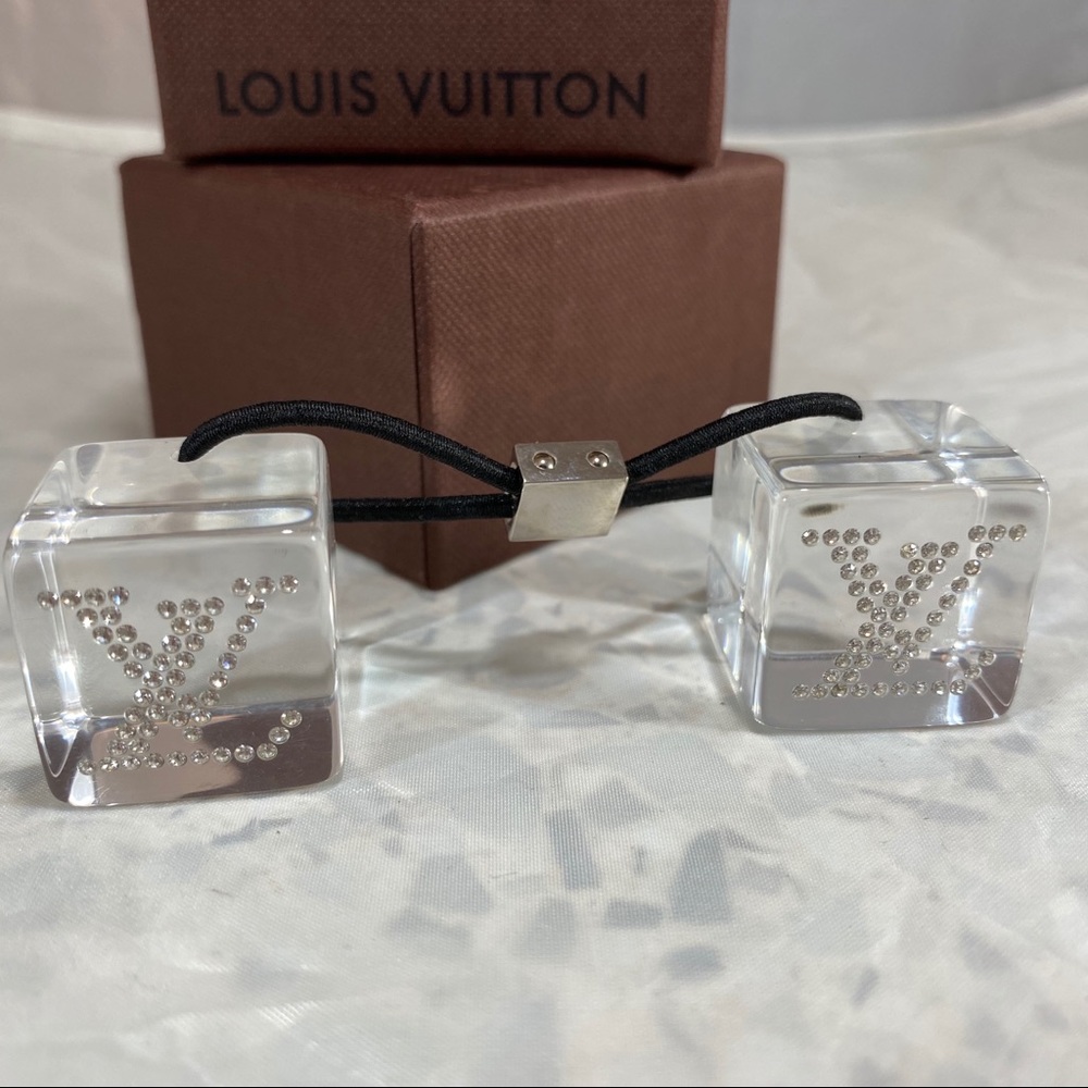 LOUIS VUITTON Cubed Crystal Monogram Hair Tie - Picture 6 of 6